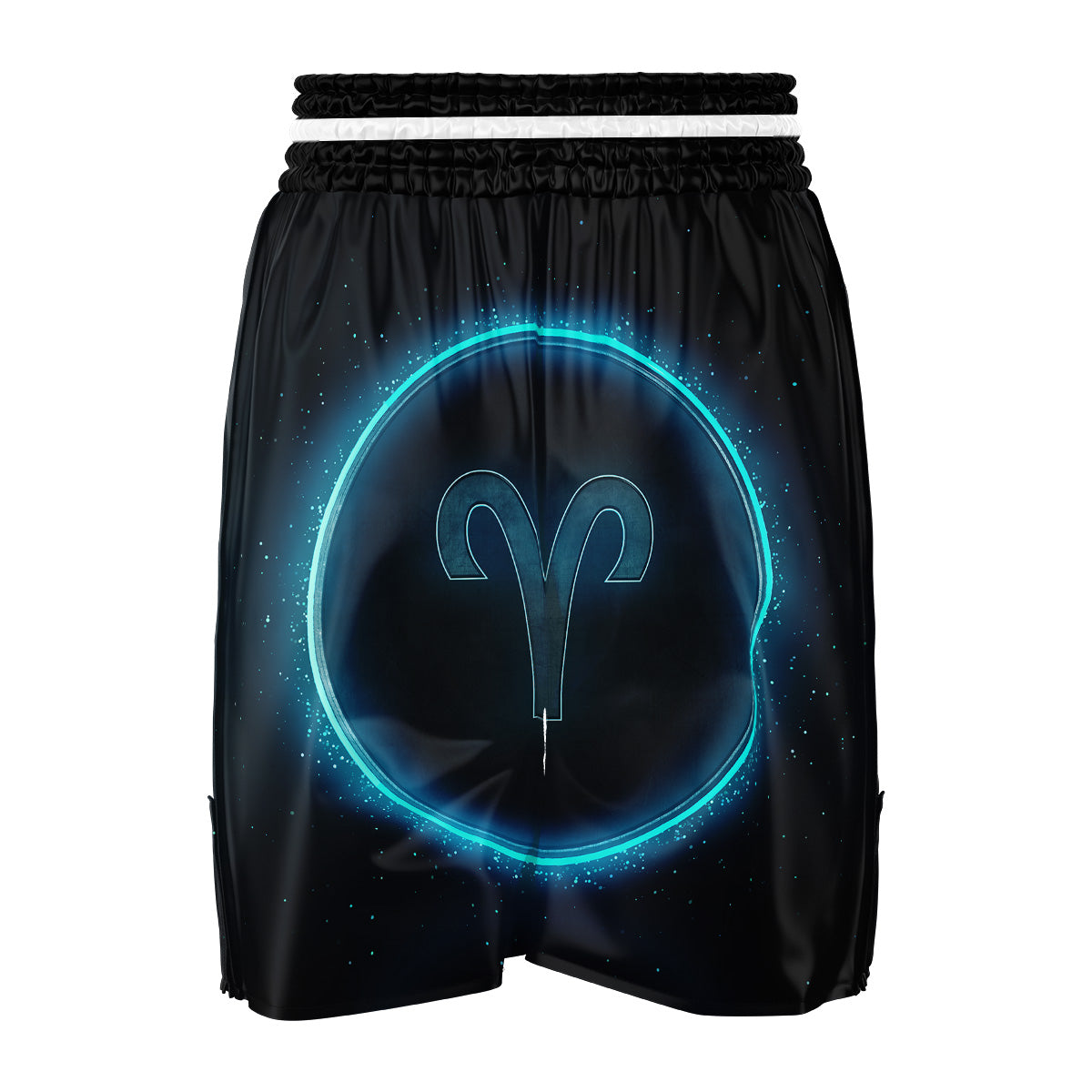 Zodiac Sign Blue Aries Print Boxing Shorts-grizzshop