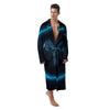 Zodiac Sign Blue Aries Print Men's Robe-grizzshop