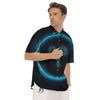 Zodiac Sign Blue Aries Print Men's Short Sleeve Shirts-grizzshop