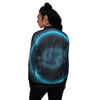 Zodiac Sign Blue Cancer Print Women's Bomber Jacket-grizzshop