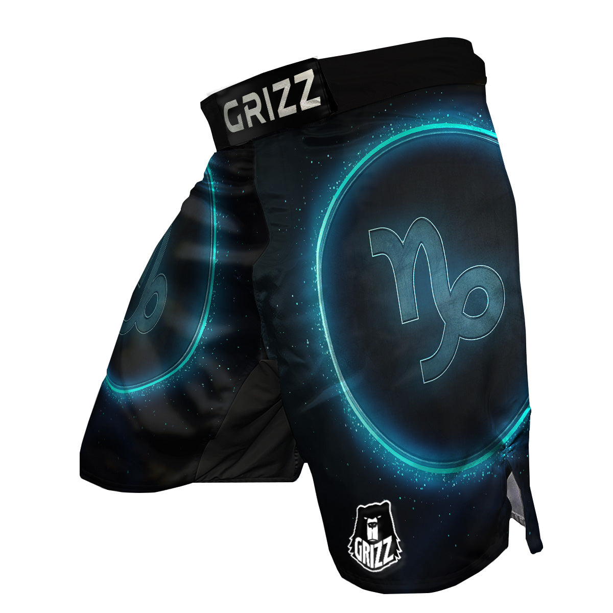 Zodiac Sign Blue Capricorn Print MMA Shorts-grizzshop