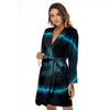 Zodiac Sign Blue Capricorn Print Women's Robe-grizzshop