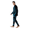 Zodiac Sign Blue Leo Print Men's Pajamas-grizzshop