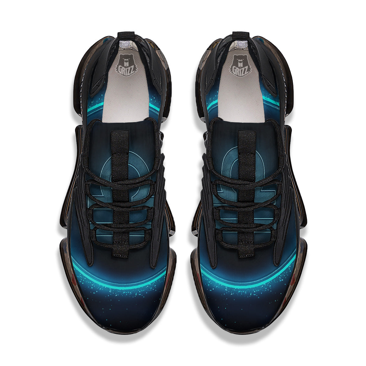 Zodiac Sign Blue Libra Print Black Gym Shoes-grizzshop