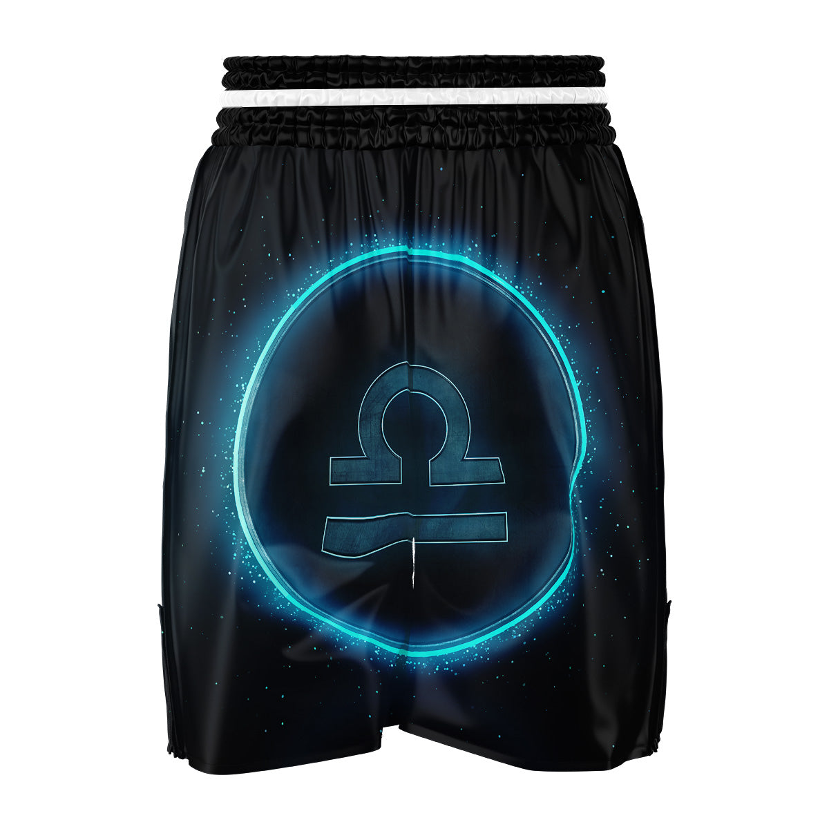Zodiac Sign Blue Libra Print Boxing Shorts-grizzshop
