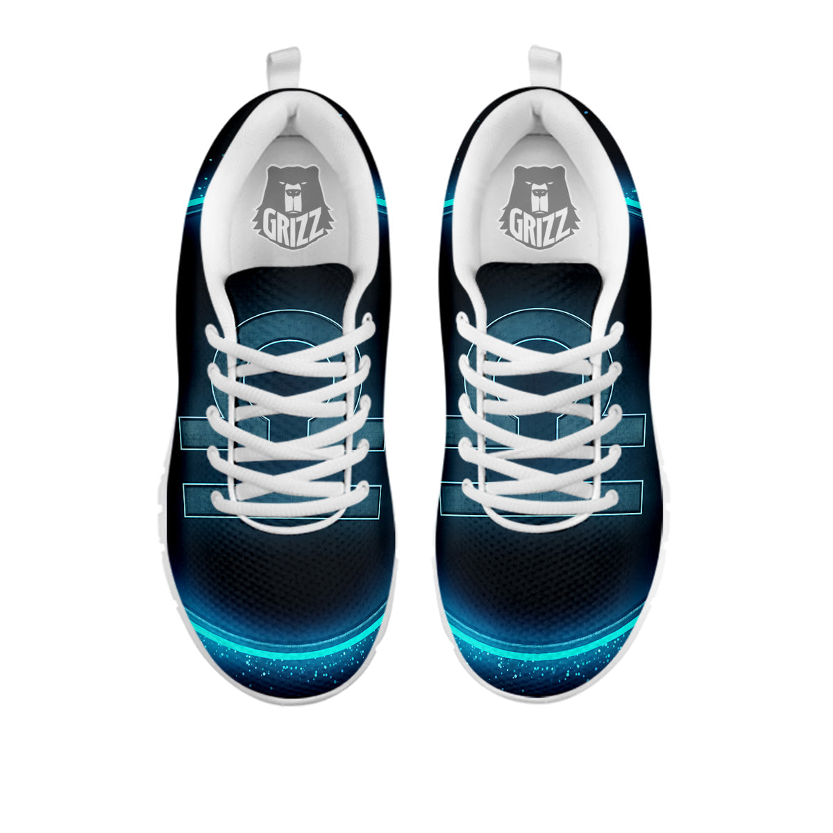 Zodiac Sign Blue Libra Print White Sneaker-grizzshop