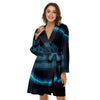 Zodiac Sign Blue Libra Print Women's Robe-grizzshop