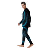 Zodiac Sign Blue Pisces Print Men's Pajamas-grizzshop