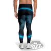 Zodiac Sign Blue Sagittarius Print Men's Leggings-grizzshop