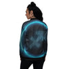 Zodiac Sign Blue Sagittarius Print Women's Bomber Jacket-grizzshop