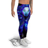 Zodiac Sign Blue Virgo Print Men's Leggings-grizzshop