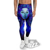 Zodiac Sign Blue Virgo Print Men's Leggings-grizzshop