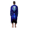 Zodiac Sign Blue Virgo Print Men's Robe-grizzshop