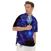 Zodiac Sign Blue Virgo Print Men's Short Sleeve Shirts-grizzshop