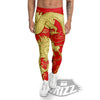 Zodiac Sign Chinese Dragon Print Men's Leggings-grizzshop