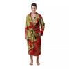 Zodiac Sign Chinese Dragon Print Men's Robe-grizzshop