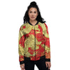 Zodiac Sign Chinese Dragon Print Women's Bomber Jacket-grizzshop