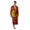 Zodiac Sign Chinese Ox Print Men's Robe-grizzshop