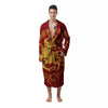 Zodiac Sign Chinese Ox Print Men's Robe-grizzshop