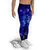 Zodiac Sign Dark Aquarius Print Men's Leggings-grizzshop