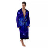 Zodiac Sign Dark Aquarius Print Men's Robe-grizzshop