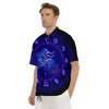 Zodiac Sign Dark Aquarius Print Men's Short Sleeve Shirts-grizzshop