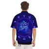 Zodiac Sign Dark Aquarius Print Men's Short Sleeve Shirts-grizzshop