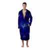 Zodiac Sign Dark Aries Print Men's Robe-grizzshop