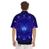 Zodiac Sign Dark Aries Print Men's Short Sleeve Shirts-grizzshop