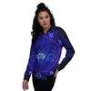 Zodiac Sign Dark Aries Print Women's Bomber Jacket-grizzshop