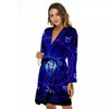 Zodiac Sign Dark Aries Print Women's Robe-grizzshop