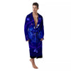 Zodiac Sign Dark Cancer Print Men's Robe-grizzshop