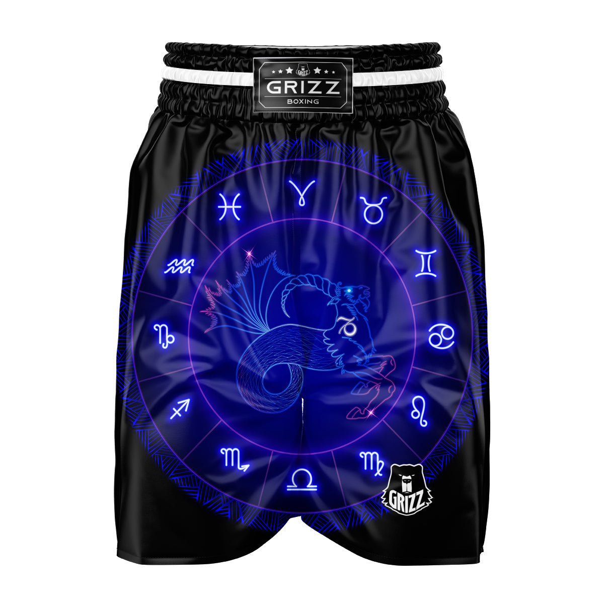 Zodiac Sign Dark Capricorn Print Boxing Shorts-grizzshop