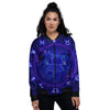 Zodiac Sign Dark Capricorn Print Women's Bomber Jacket-grizzshop