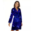 Zodiac Sign Dark Capricorn Print Women's Robe-grizzshop