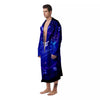 Zodiac Sign Dark Gemini Print Men's Robe-grizzshop