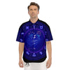 Zodiac Sign Dark Gemini Print Men's Short Sleeve Shirts-grizzshop