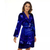 Zodiac Sign Dark Gemini Print Women's Robe-grizzshop