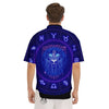 Zodiac Sign Dark Leo Print Men's Short Sleeve Shirts-grizzshop