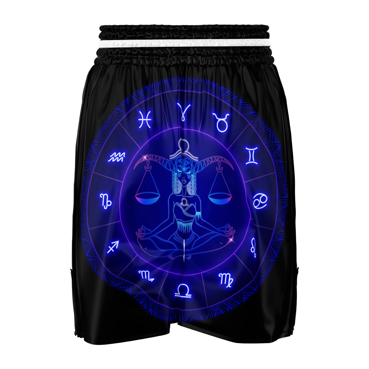 Zodiac Sign Dark Libra Print Boxing Shorts-grizzshop
