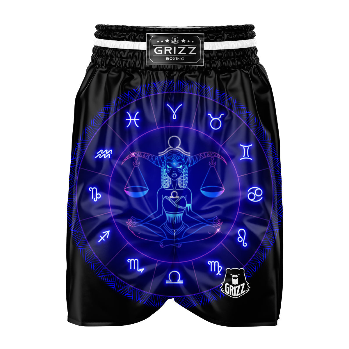 Zodiac Sign Dark Libra Print Boxing Shorts-grizzshop