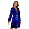 Zodiac Sign Dark Libra Print Women's Robe-grizzshop