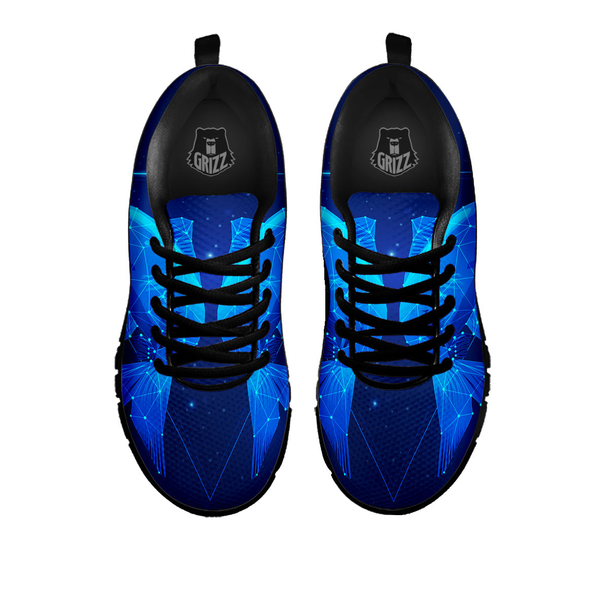 Zodiac Sign Dark Pisces Print Black Sneaker-grizzshop