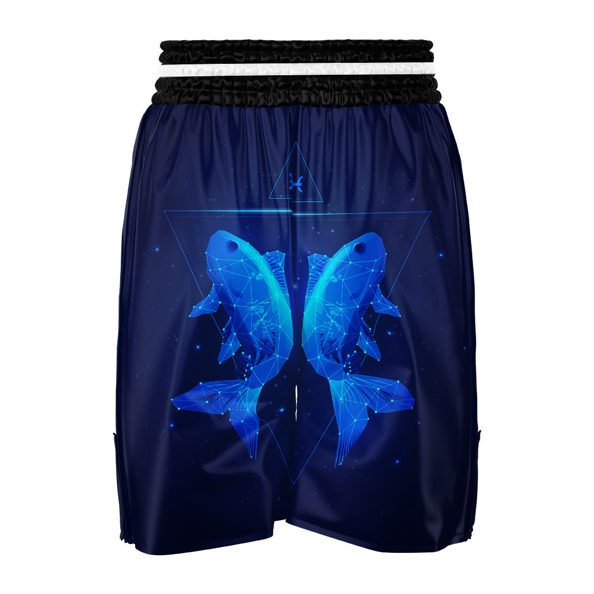 Zodiac Sign Dark Pisces Print Boxing Shorts-grizzshop