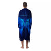 Zodiac Sign Dark Pisces Print Men's Robe-grizzshop