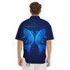 Zodiac Sign Dark Pisces Print Men's Short Sleeve Shirts-grizzshop