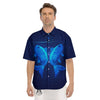 Zodiac Sign Dark Pisces Print Men's Short Sleeve Shirts-grizzshop