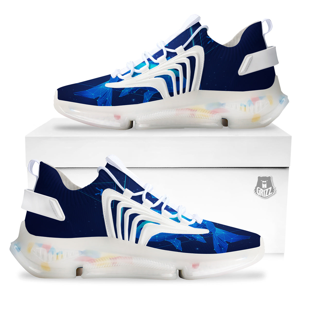 Zodiac Sign Dark Pisces Print White Gym Shoes-grizzshop