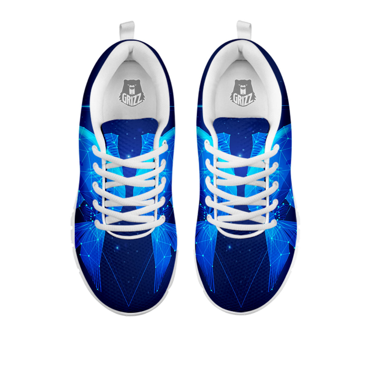 Zodiac Sign Dark Pisces Print White Sneaker-grizzshop