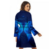 Zodiac Sign Dark Pisces Print Women's Robe-grizzshop